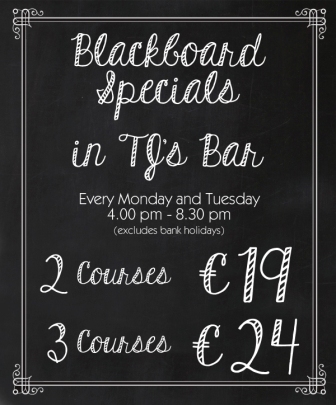 Blackboard Specials @ TJ's Bar